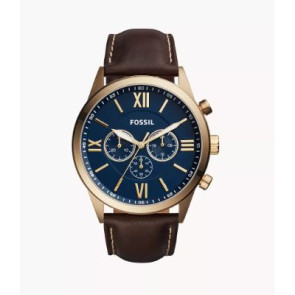 Cinturino per orologio Fossil BQ2095 Pelle Marrone scuro 26mm