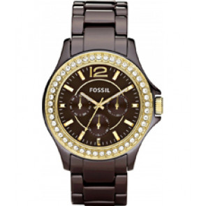 Cinturino per orologio Fossil CE1044 Ceramica Marrone 18mm