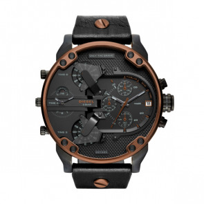 Cinturino per orologio Diesel DZ7400 MR DADDY 2.0 Pelle Nero 28mm