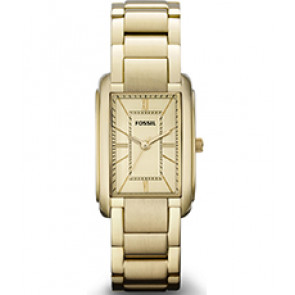 Cinturino per orologio Fossil ES2985 Acciaio inossidabile Placcato oro 16mm