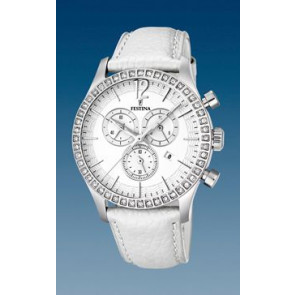 Cinturino per orologio Festina F16590-1 Pelle Bianco 21mm