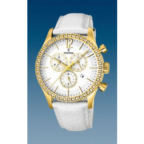 Cinturino per orologio Festina F16605-1 Pelle Bianco 21mm