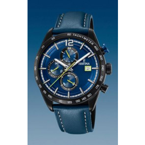 Cinturino per orologio Festina F20344-2 Pelle Blu 22mm