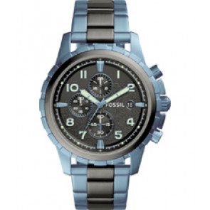 Cinturino per orologio Fossil FS5318 Acciaio inossidabile Blu 22mm