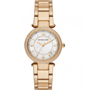 Cinturino per orologio Michael Kors MK3505 Acciaio inossidabile Placcato oro