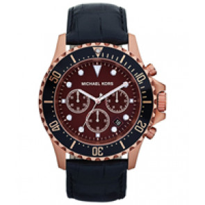 Cinturino per orologio Michael Kors MK8258 Pelle Nero 24mm