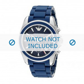 Armani cinturino dell‘orologio AR6068 Silicone Blu 22mm