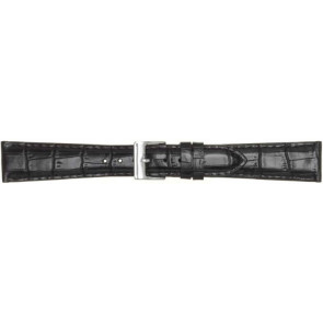 Cinturino per orologio Poletto 454.00.20 Pelle Nero 20mm