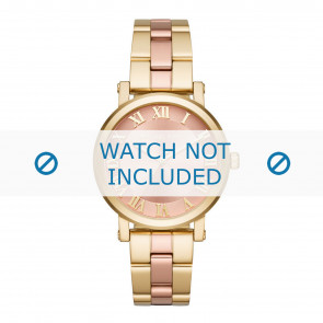 Michael Kors cinturino dell‘orologio MK3586 Metallo Oro 18mm