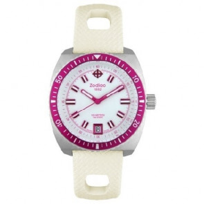 Cinturino per orologio Zodiac ZO2269 Gomma Bianco 20mm