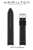 Cinturino per orologio Hamilton H0017761233301 / H600776100 Gomma Nero 21mm