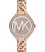 Cinturino per orologio Michael Kors MK3475 Acciaio Vino rosé 14mm