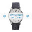Armani cinturino dell‘orologio AR1696 Pelle Blu 20mm + cuciture blu
